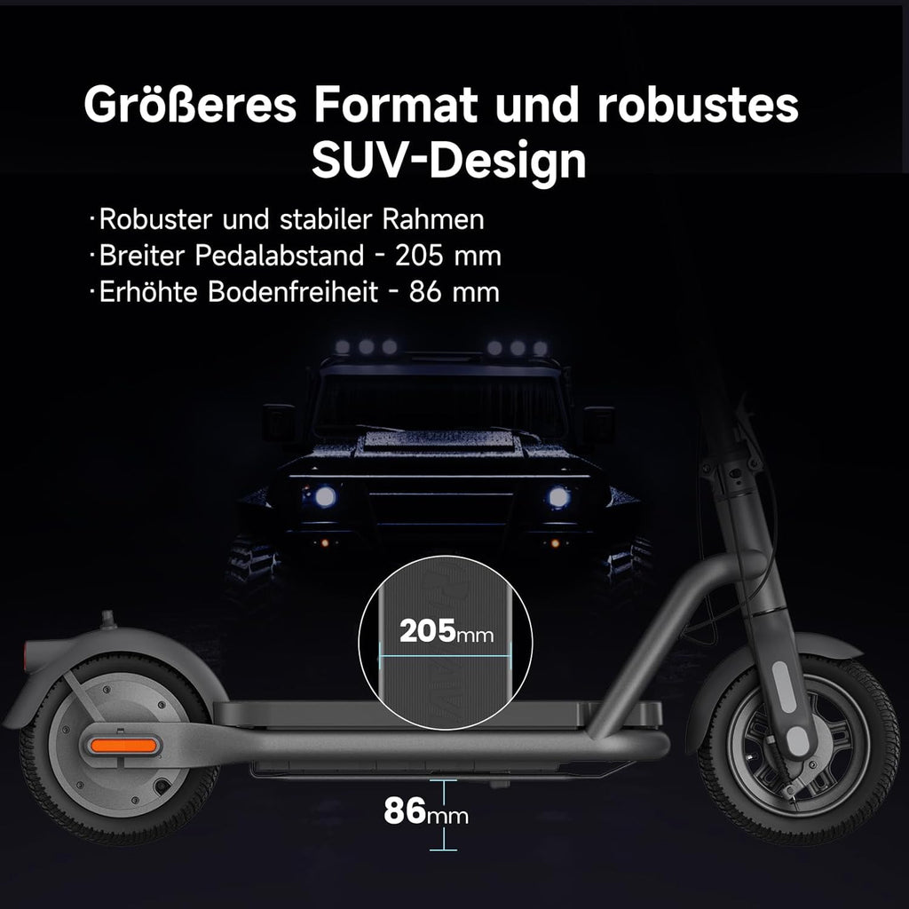 NAVEE N65i E-Scooter ABE Zertifiziert| Patentierte Damping Arm™ Federung  2-Fach faltbar | 65km Reichweite