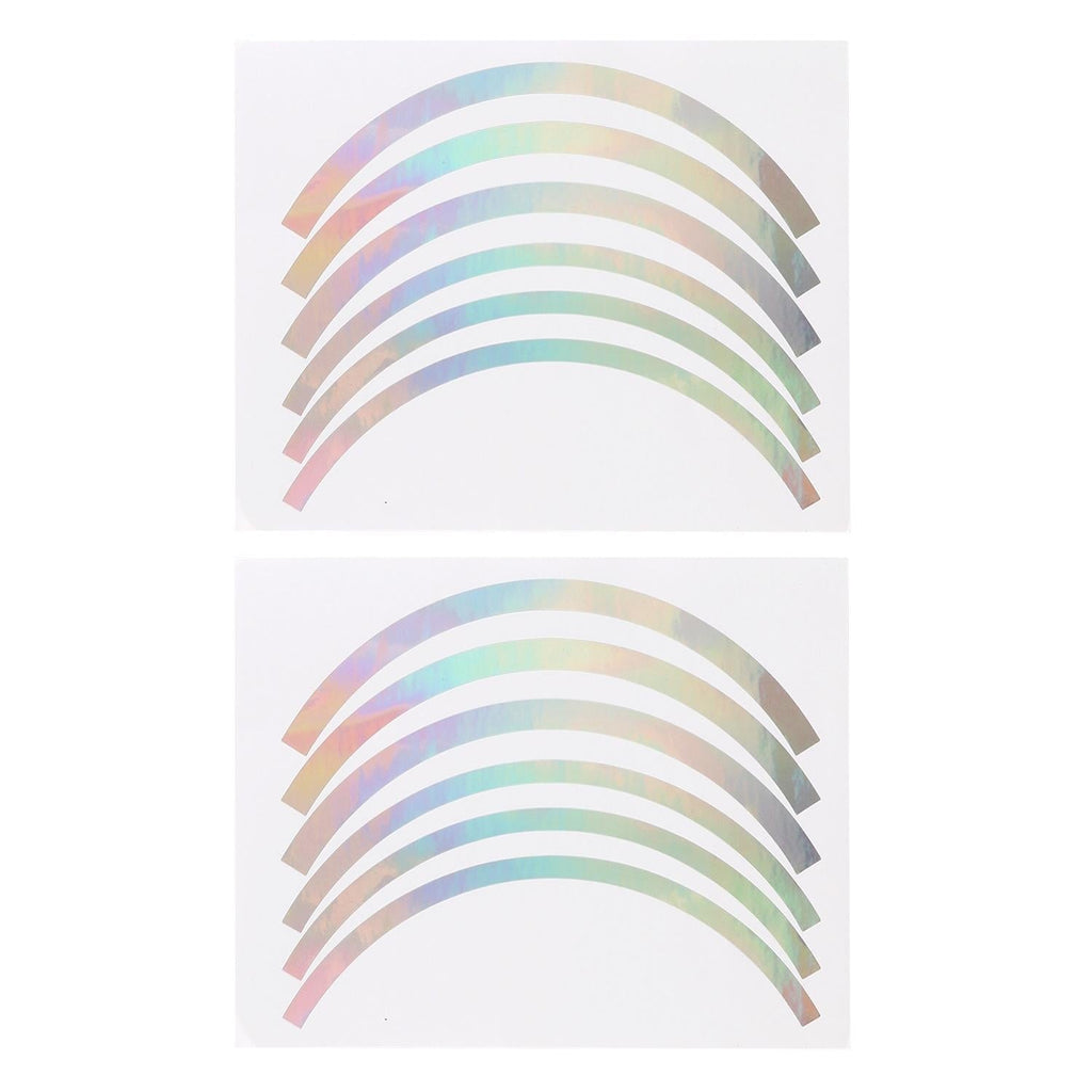 Blue Wheel Hub Sticker Set for Scooter / Bike / Electric Vehicle 2 Pcs - Red