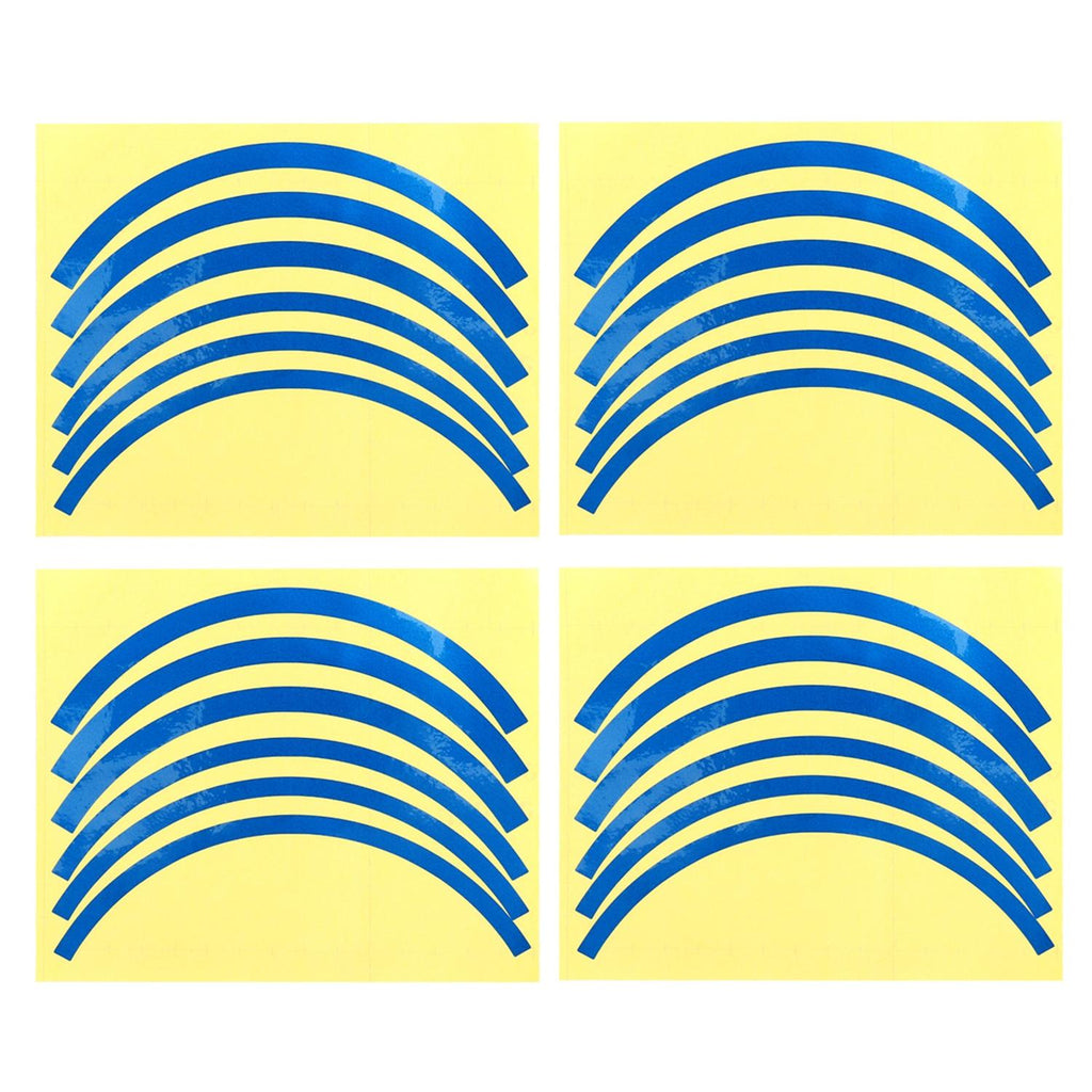 Blue Wheel Hub Sticker Set for Scooter / Bike / Electric Vehicle 2 Pcs - Blue