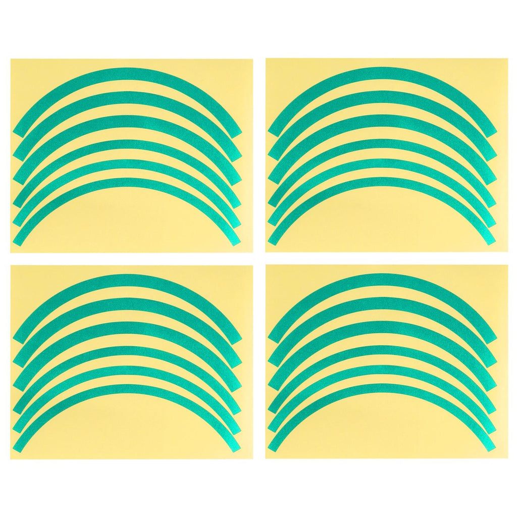 Blue Wheel Hub Sticker Set for Scooter / Bike / Electric Vehicle 2 Pcs - Green