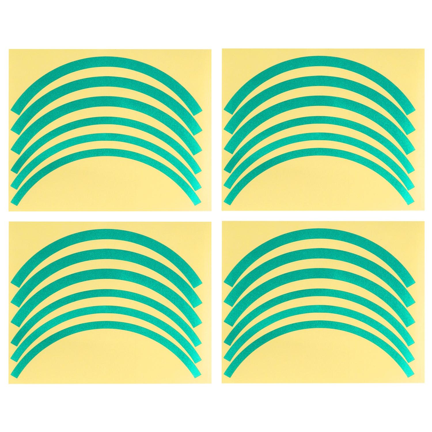 Blue Wheel Hub Sticker Set for Scooter / Bike / Electric Vehicle 2 Pcs - Green