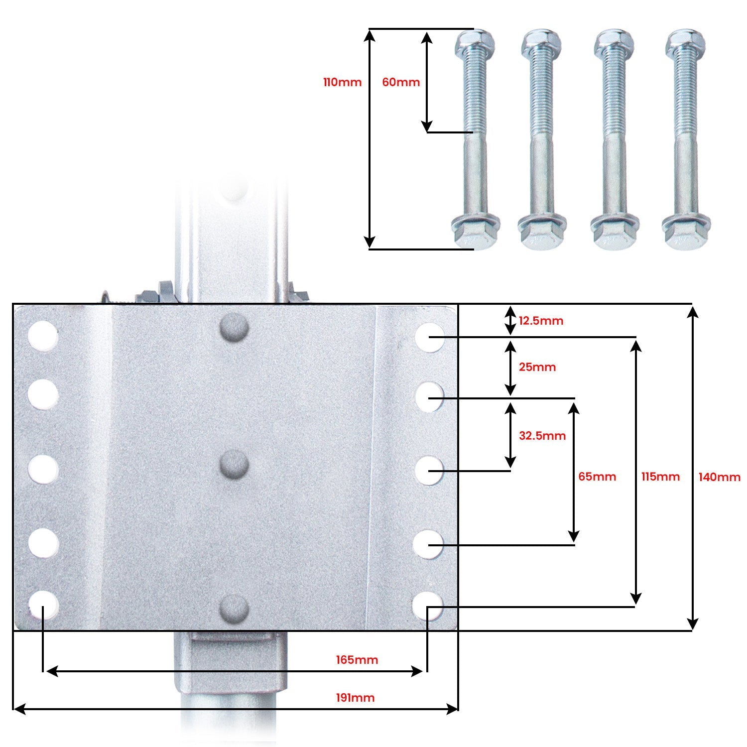 NNEDPE Gen3 Mini Mover 12V 550W Electric Motorised Jockey Wheel